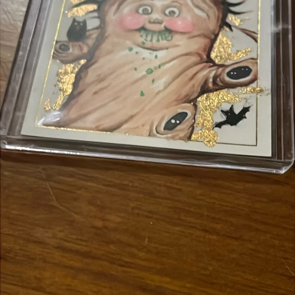 Garbage Pail Kids Chrome Acevedo 1/1 Gold Sketch Sappy Sarah Haunted Forrest
